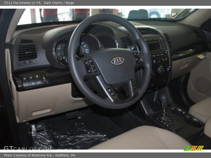 Dark Cherry / Beige 2011 Kia Sorento LX V6