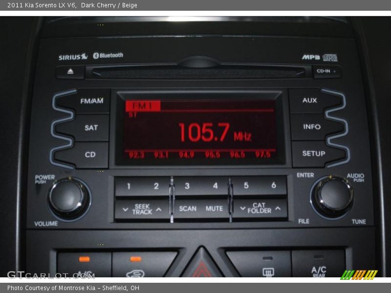 Dark Cherry / Beige 2011 Kia Sorento LX V6