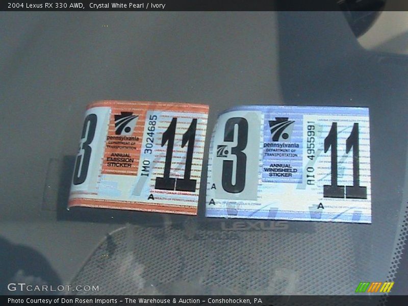 Crystal White Pearl / Ivory 2004 Lexus RX 330 AWD