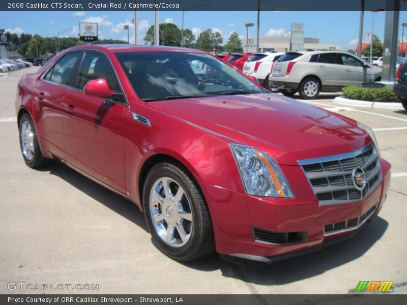 Crystal Red / Cashmere/Cocoa 2008 Cadillac CTS Sedan