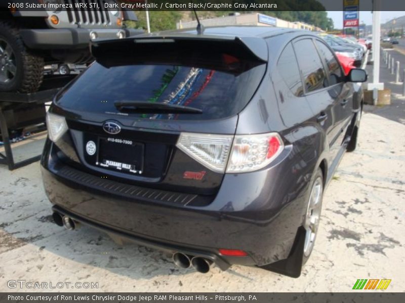 Dark Gray Metallic / Carbon Black/Graphite Gray Alcantara 2008 Subaru Impreza WRX STi