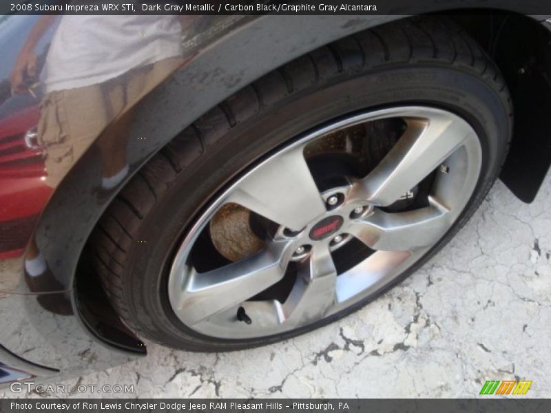Dark Gray Metallic / Carbon Black/Graphite Gray Alcantara 2008 Subaru Impreza WRX STi