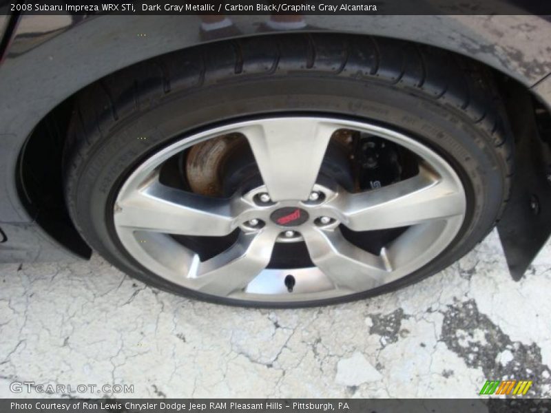Dark Gray Metallic / Carbon Black/Graphite Gray Alcantara 2008 Subaru Impreza WRX STi