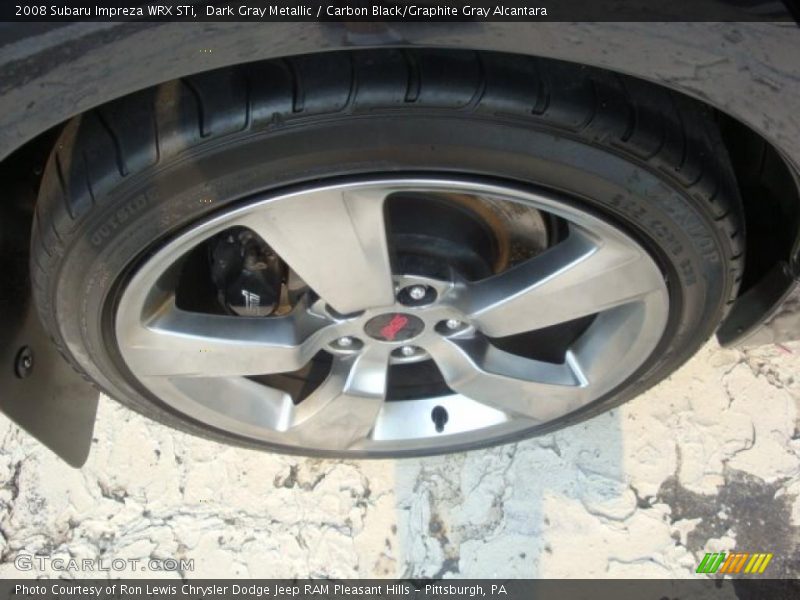 Dark Gray Metallic / Carbon Black/Graphite Gray Alcantara 2008 Subaru Impreza WRX STi