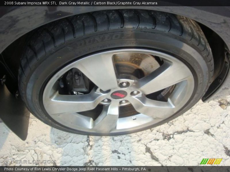 Dark Gray Metallic / Carbon Black/Graphite Gray Alcantara 2008 Subaru Impreza WRX STi