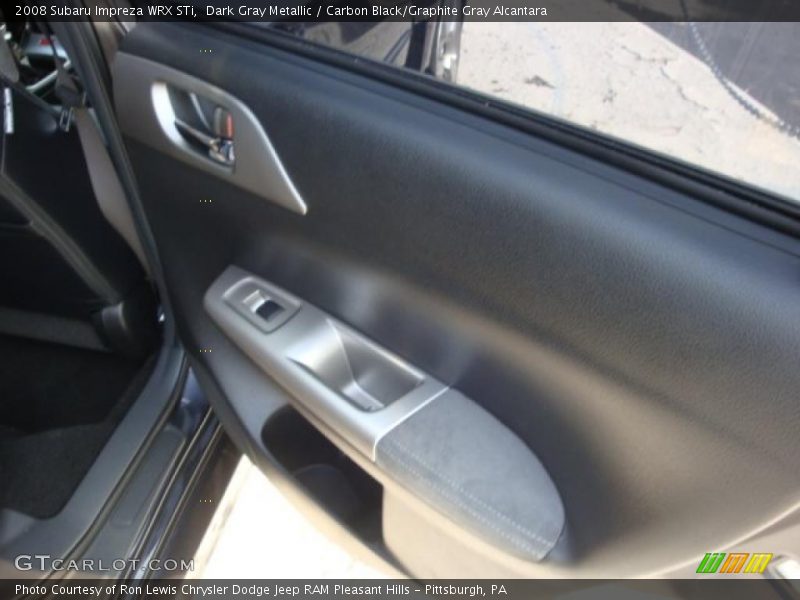Dark Gray Metallic / Carbon Black/Graphite Gray Alcantara 2008 Subaru Impreza WRX STi