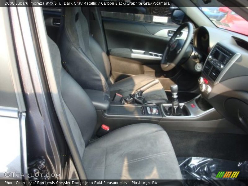 Dark Gray Metallic / Carbon Black/Graphite Gray Alcantara 2008 Subaru Impreza WRX STi