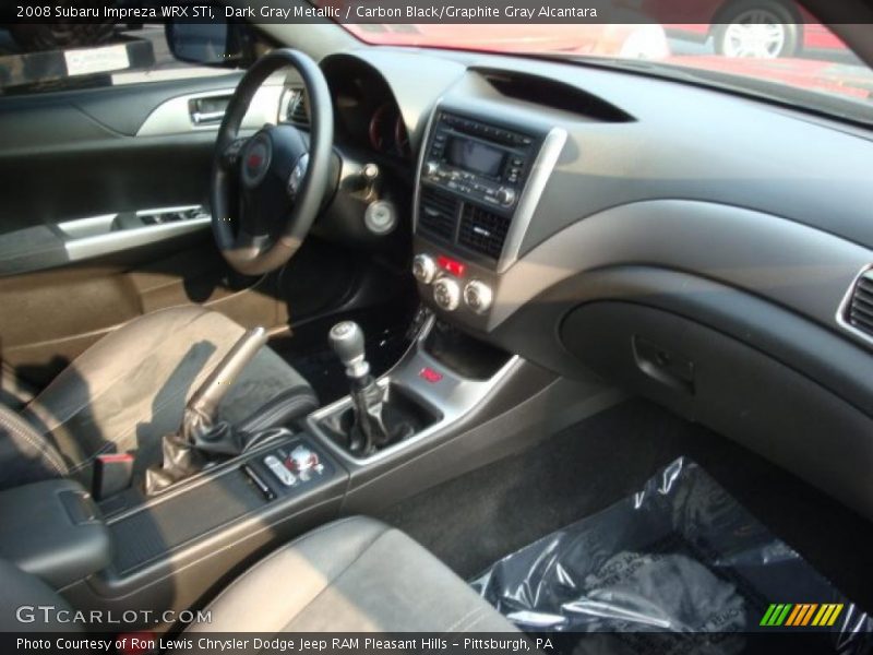 Dark Gray Metallic / Carbon Black/Graphite Gray Alcantara 2008 Subaru Impreza WRX STi