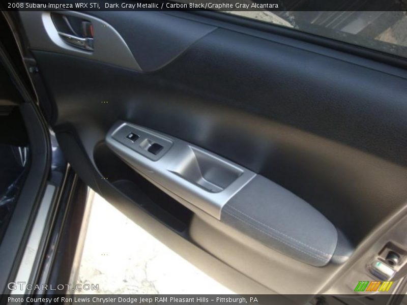 Dark Gray Metallic / Carbon Black/Graphite Gray Alcantara 2008 Subaru Impreza WRX STi