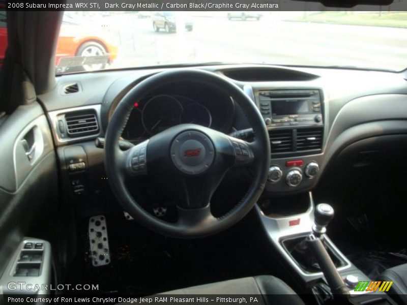 Dark Gray Metallic / Carbon Black/Graphite Gray Alcantara 2008 Subaru Impreza WRX STi
