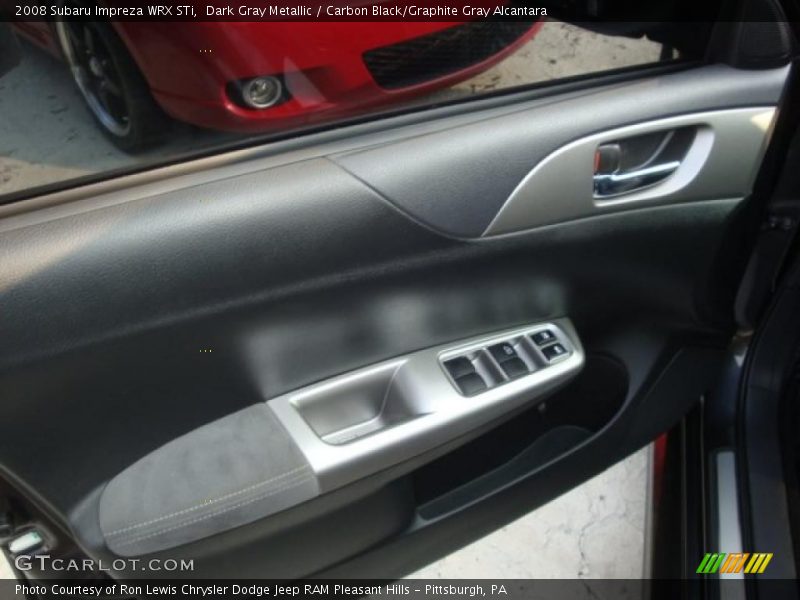 Dark Gray Metallic / Carbon Black/Graphite Gray Alcantara 2008 Subaru Impreza WRX STi