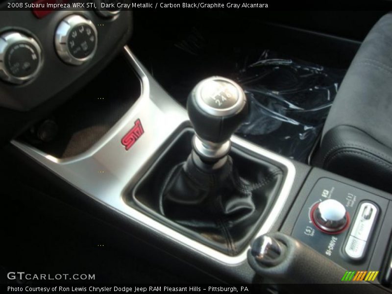 Dark Gray Metallic / Carbon Black/Graphite Gray Alcantara 2008 Subaru Impreza WRX STi