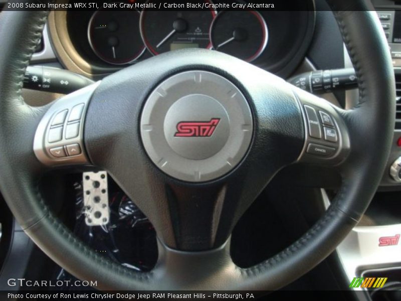 Dark Gray Metallic / Carbon Black/Graphite Gray Alcantara 2008 Subaru Impreza WRX STi