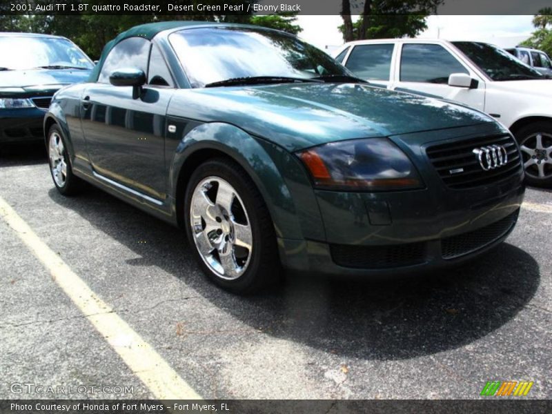 Desert Green Pearl / Ebony Black 2001 Audi TT 1.8T quattro Roadster