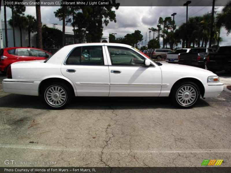 Vibrant White / Light Camel 2008 Mercury Grand Marquis GS