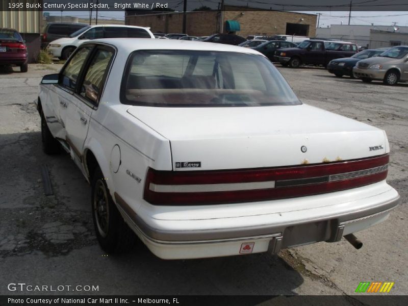 Bright White / Red 1995 Buick Century Special Sedan