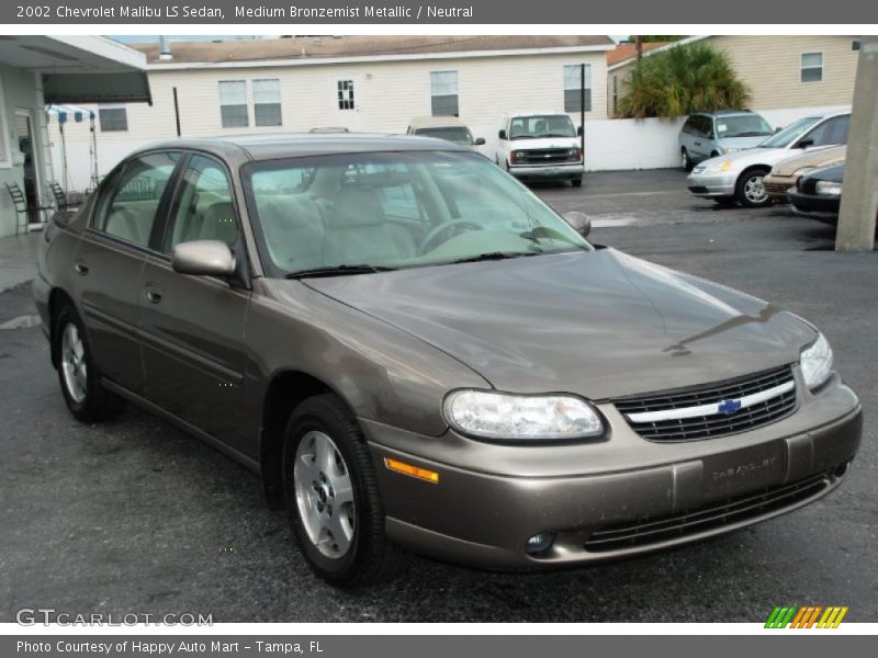 Medium Bronzemist Metallic / Neutral 2002 Chevrolet Malibu LS Sedan