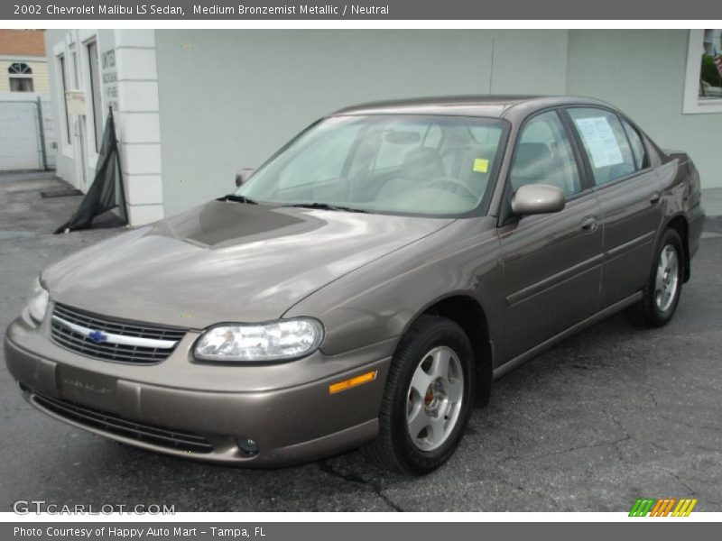 Medium Bronzemist Metallic / Neutral 2002 Chevrolet Malibu LS Sedan