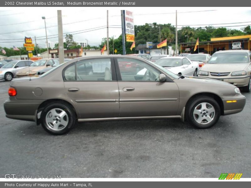 Medium Bronzemist Metallic / Neutral 2002 Chevrolet Malibu LS Sedan