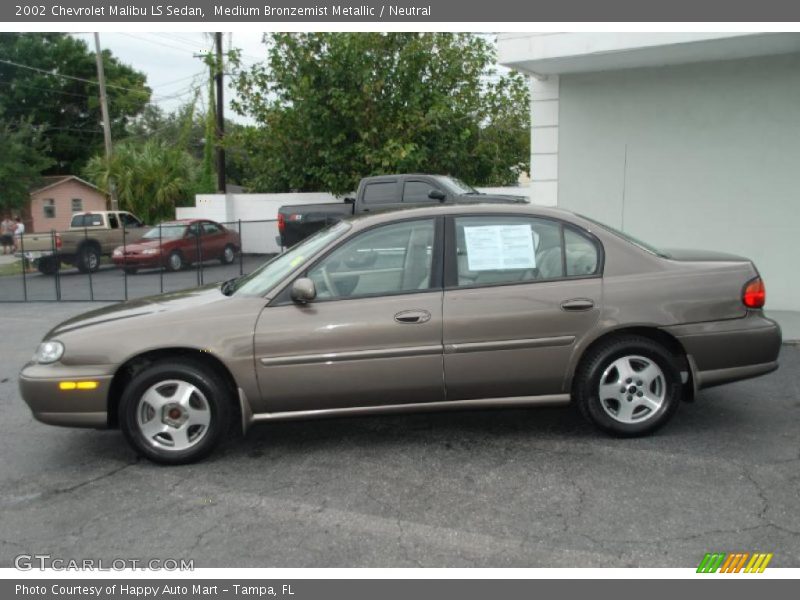 Medium Bronzemist Metallic / Neutral 2002 Chevrolet Malibu LS Sedan