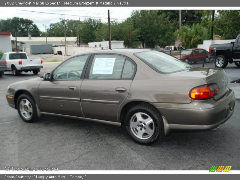 Medium Bronzemist Metallic / Neutral 2002 Chevrolet Malibu LS Sedan