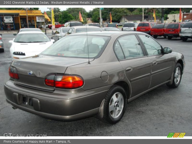 Medium Bronzemist Metallic / Neutral 2002 Chevrolet Malibu LS Sedan