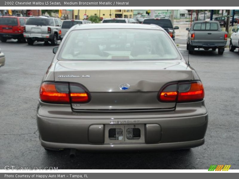 Medium Bronzemist Metallic / Neutral 2002 Chevrolet Malibu LS Sedan