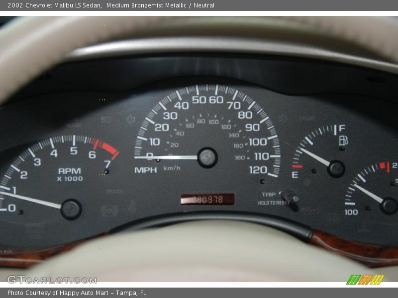 Medium Bronzemist Metallic / Neutral 2002 Chevrolet Malibu LS Sedan