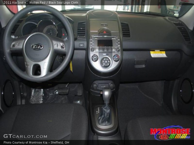 Molten Red / Black Soul Logo Cloth 2011 Kia Soul +