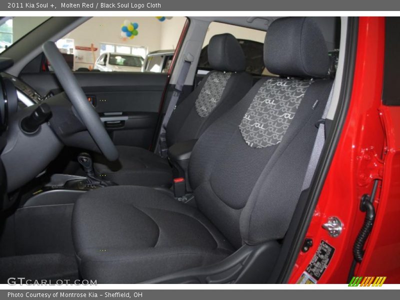 Molten Red / Black Soul Logo Cloth 2011 Kia Soul +