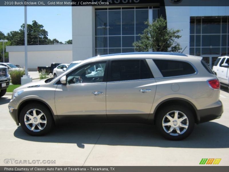 Gold Mist Metallic / Cashmere/Cocoa 2010 Buick Enclave CXL