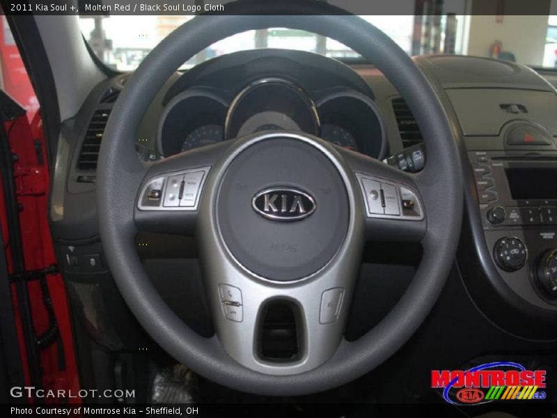Molten Red / Black Soul Logo Cloth 2011 Kia Soul +