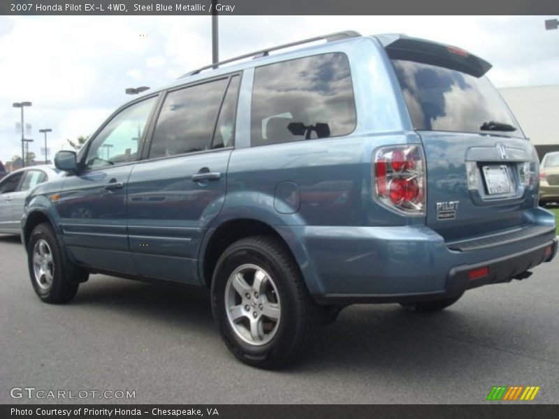 Steel Blue Metallic / Gray 2007 Honda Pilot EX-L 4WD