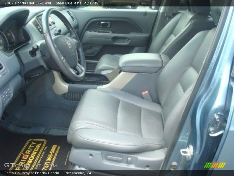 Steel Blue Metallic / Gray 2007 Honda Pilot EX-L 4WD