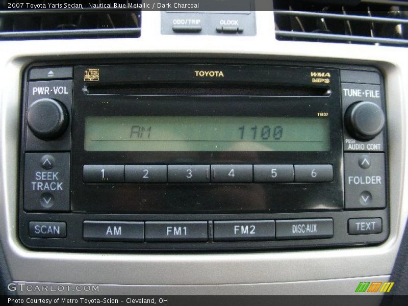 Nautical Blue Metallic / Dark Charcoal 2007 Toyota Yaris Sedan