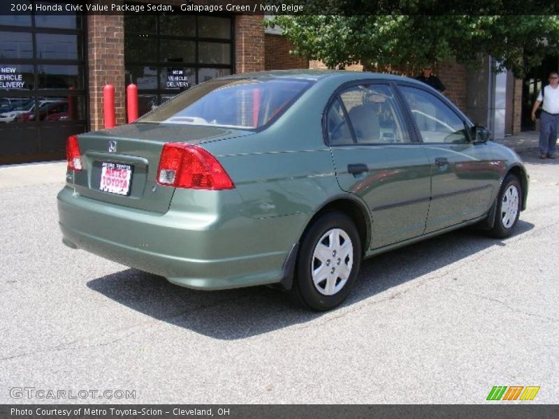Galapagos Green / Ivory Beige 2004 Honda Civic Value Package Sedan