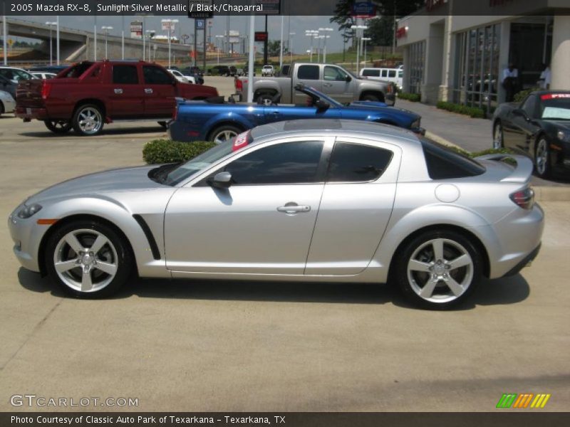 Sunlight Silver Metallic / Black/Chaparral 2005 Mazda RX-8