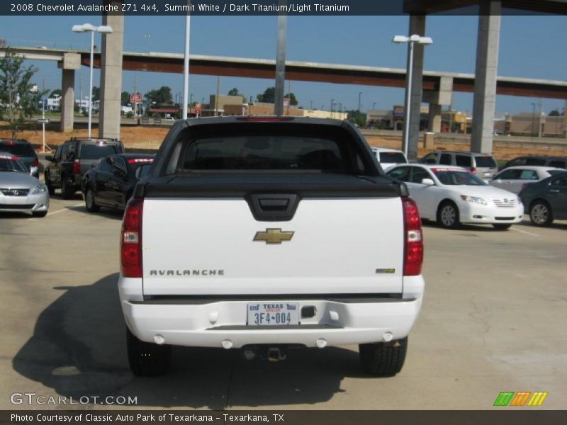 Summit White / Dark Titanium/Light Titanium 2008 Chevrolet Avalanche Z71 4x4