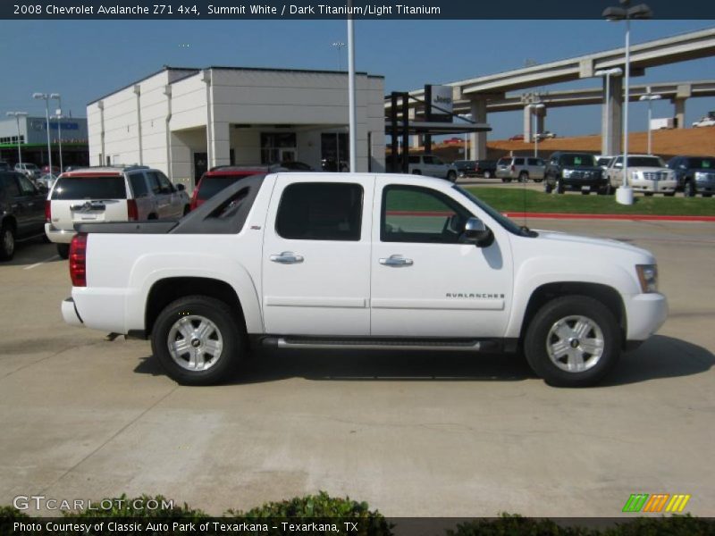 Summit White / Dark Titanium/Light Titanium 2008 Chevrolet Avalanche Z71 4x4