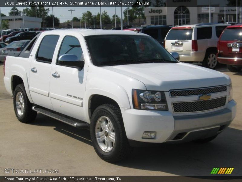 Summit White / Dark Titanium/Light Titanium 2008 Chevrolet Avalanche Z71 4x4