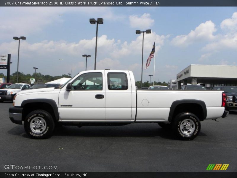 Summit White / Tan 2007 Chevrolet Silverado 2500HD Classic Work Truck Extended Cab