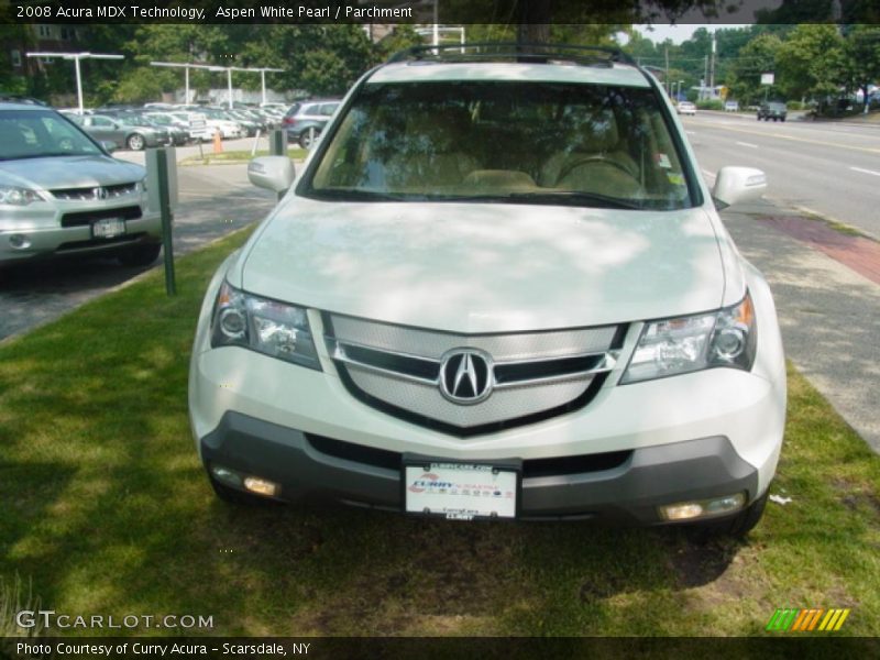 Aspen White Pearl / Parchment 2008 Acura MDX Technology
