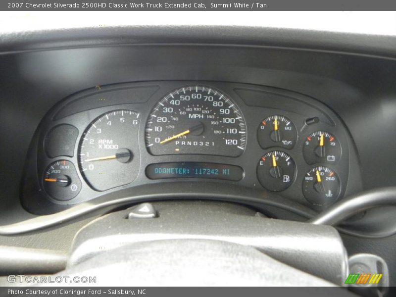 Summit White / Tan 2007 Chevrolet Silverado 2500HD Classic Work Truck Extended Cab