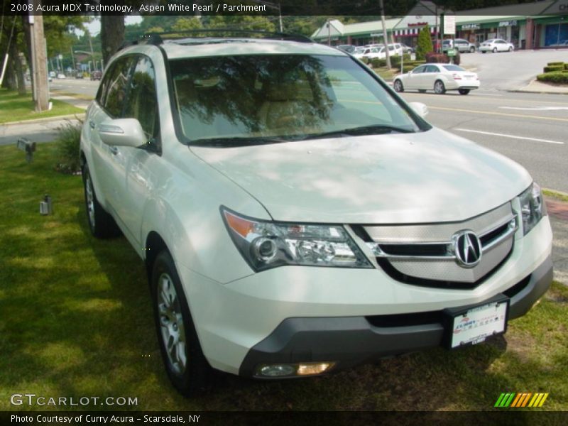 Aspen White Pearl / Parchment 2008 Acura MDX Technology