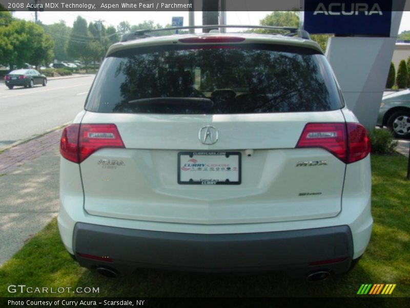Aspen White Pearl / Parchment 2008 Acura MDX Technology