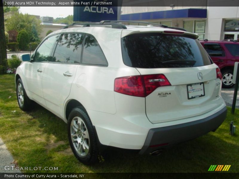 Aspen White Pearl / Parchment 2008 Acura MDX Technology