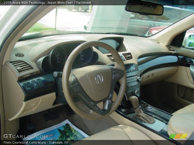 Aspen White Pearl / Parchment 2008 Acura MDX Technology