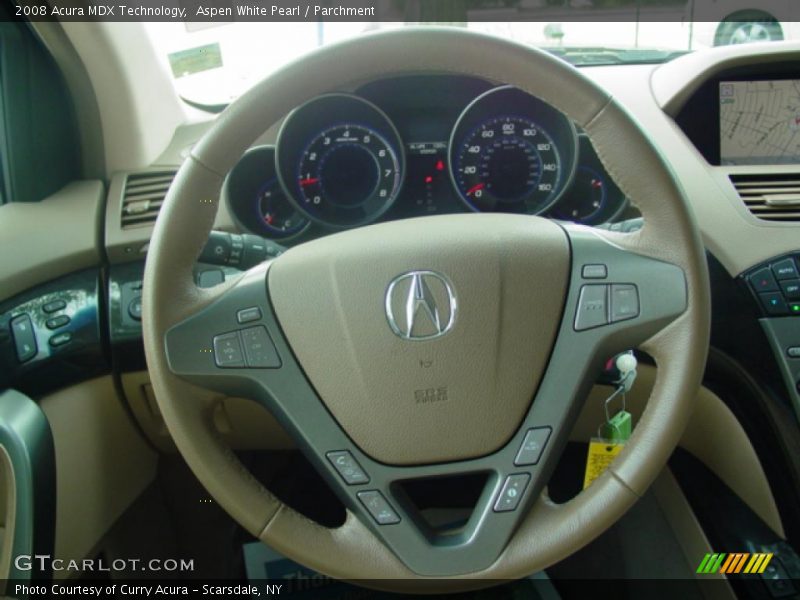 Aspen White Pearl / Parchment 2008 Acura MDX Technology