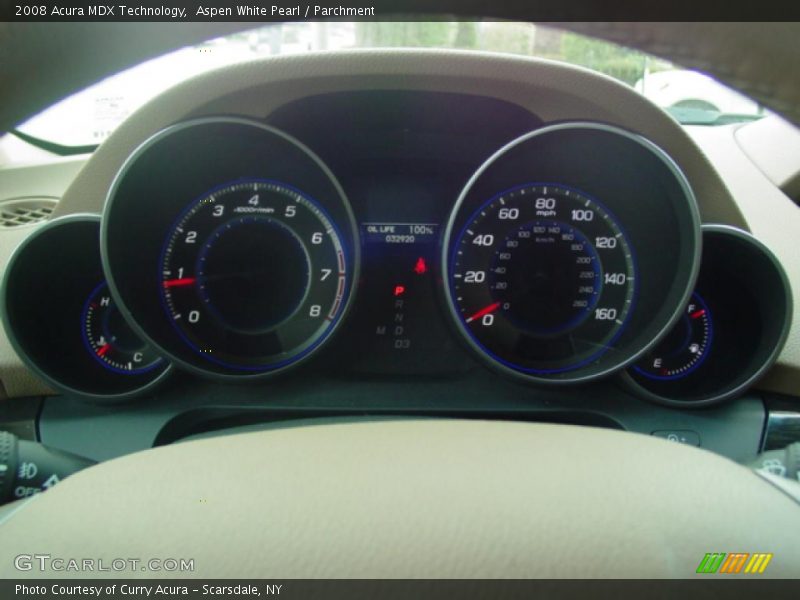 Aspen White Pearl / Parchment 2008 Acura MDX Technology