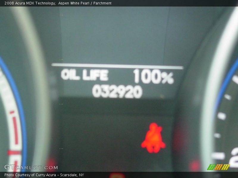 Aspen White Pearl / Parchment 2008 Acura MDX Technology